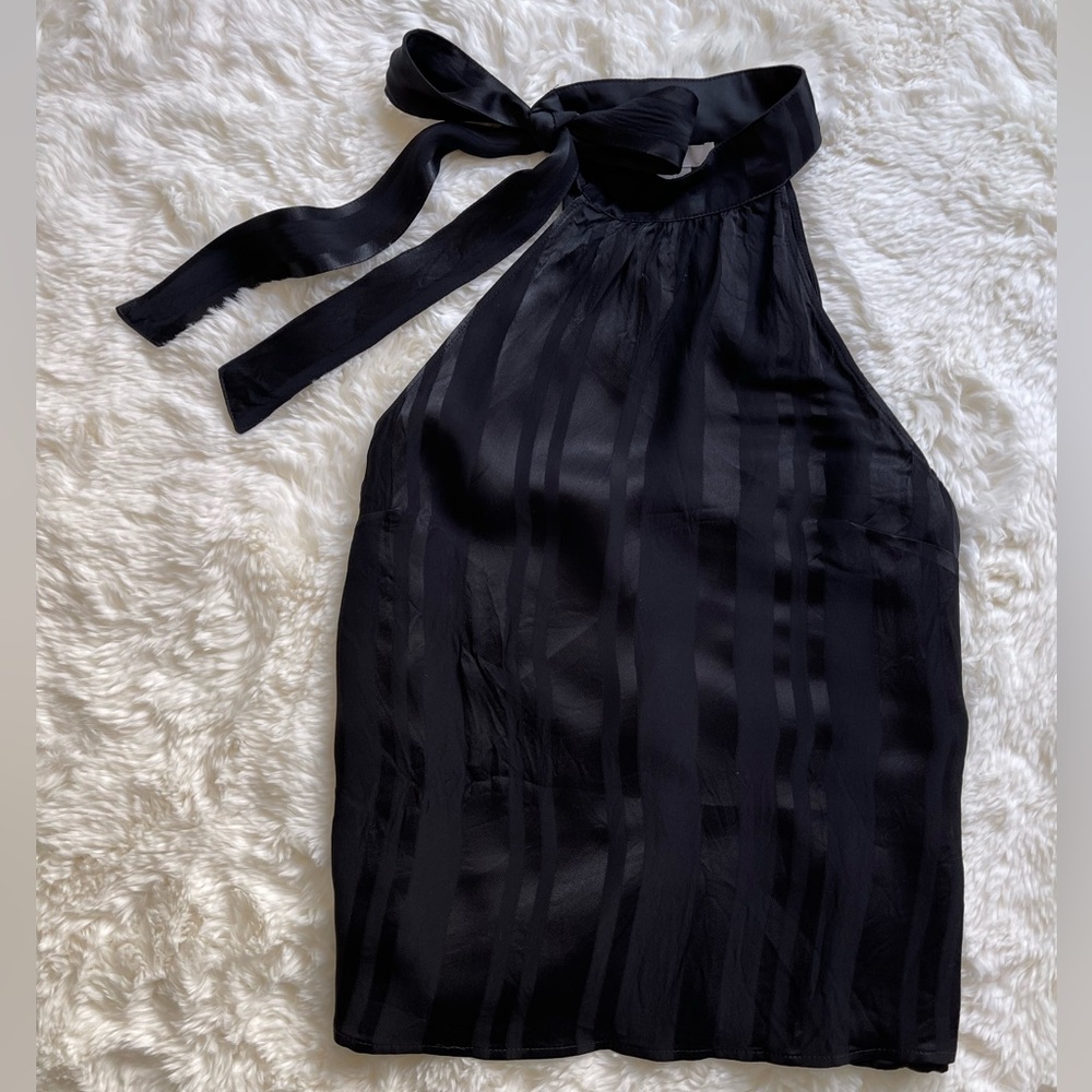 H&M Side Bow Tie Halter Blouse Top Size 6